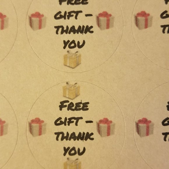 120 labels 1.5" Round Kraft Matte Gift Thank You - Picture 5 of 6